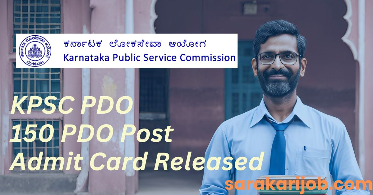 KPSC PDO Hall Ticket Released: Download Now 2024