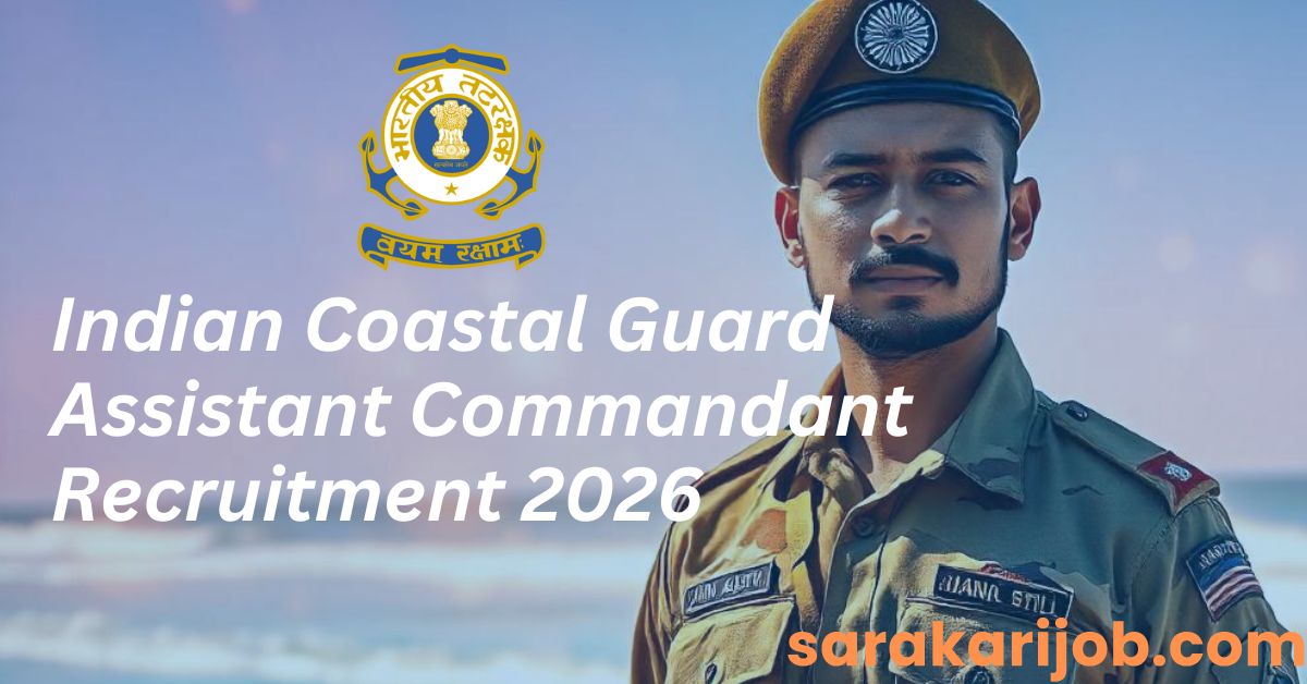 Indian Coast Guard Assistant Commandant Recruitment 2026: 70 Posts Open, Apply Now!