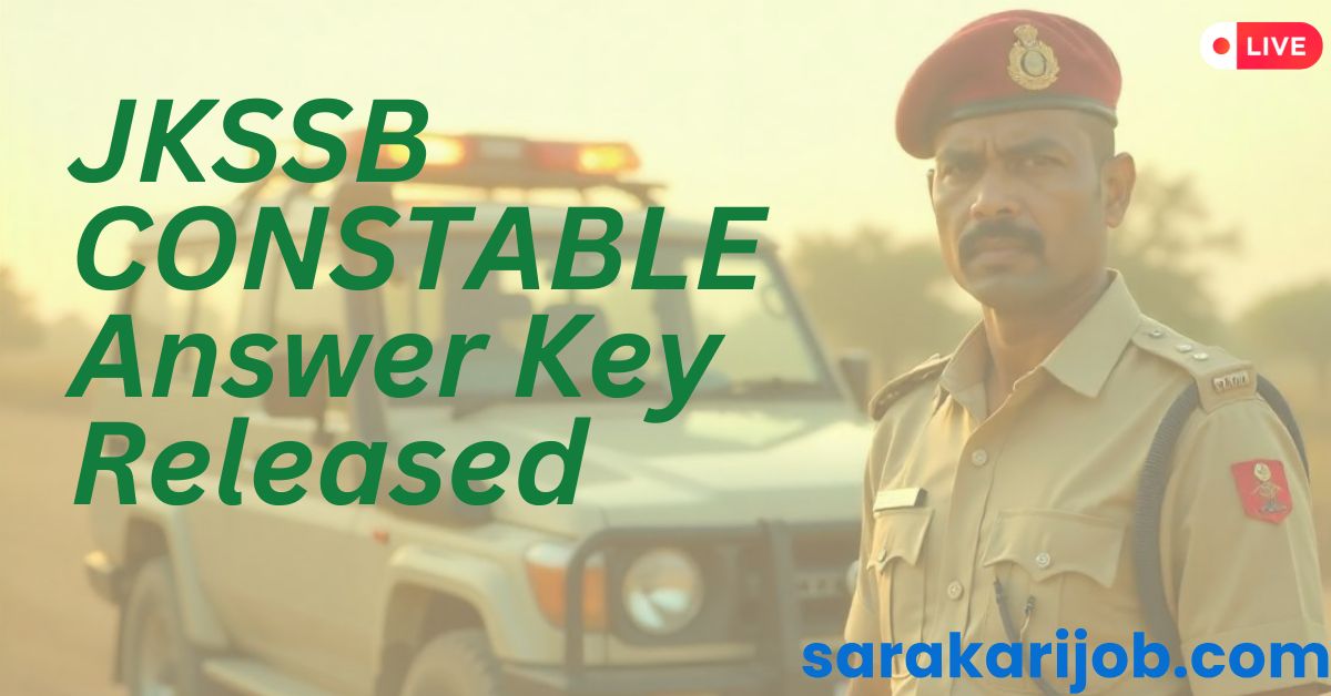 JKSSB Constable Answer Key 2024 Released: Download and Calculate Marks